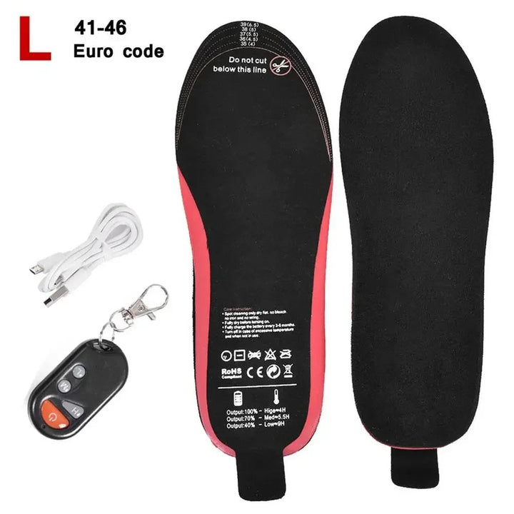 Heated Insoles Rechargeable Foot Warmers With Remote Control Trim To Fit For Outdoor Winter Use - Image 6