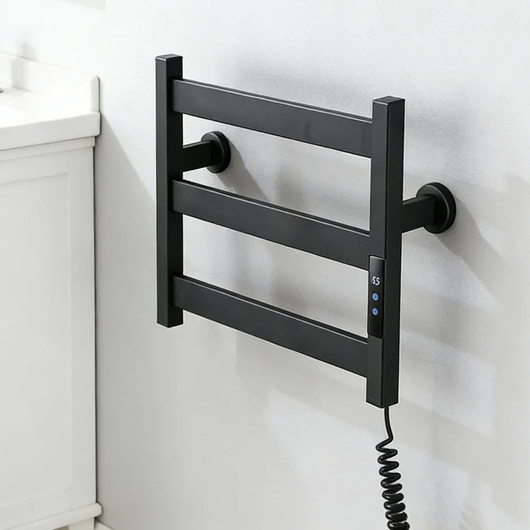 Heated Towel Rack Modern Electric 3 Bars Compact Warmer For Small Bathroom Space Saving - Image 4