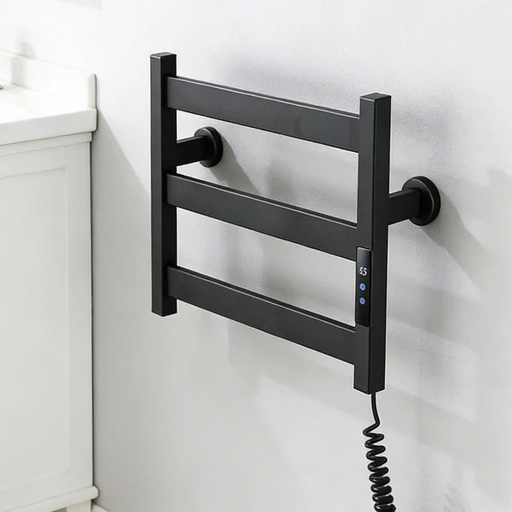 Heated Towel Rack Modern Electric 3 Bars Compact Warmer For Small Bathroom Space Saving - Image 4