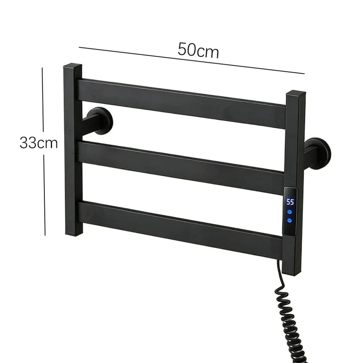 Heated Towel Rack Modern Electric 3 Bars Compact Warmer For Small Bathroom Space Saving - Image 6