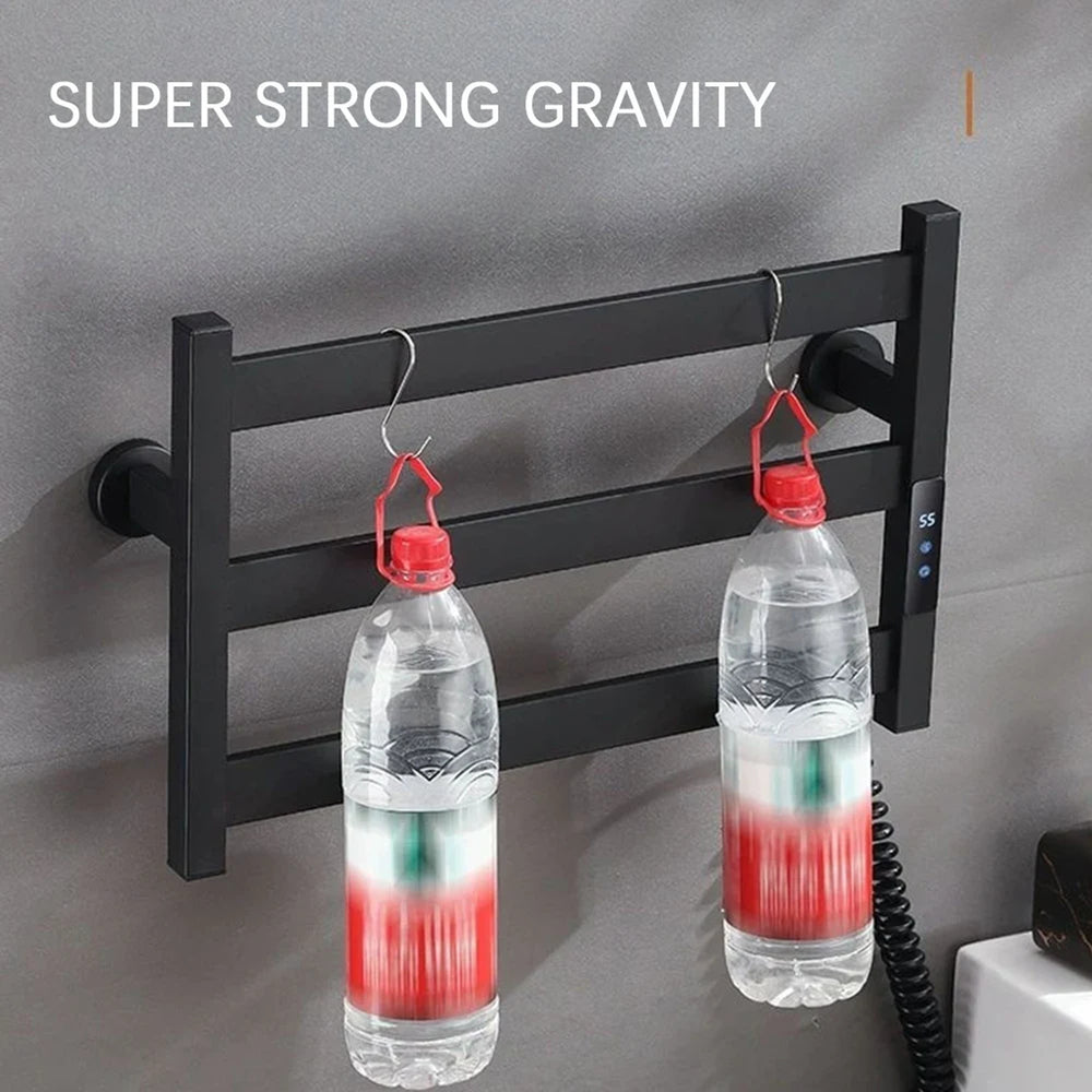 Heated Towel Rack Modern Electric 3 Bars Compact Warmer For Small Bathroom Space Saving - Image 5