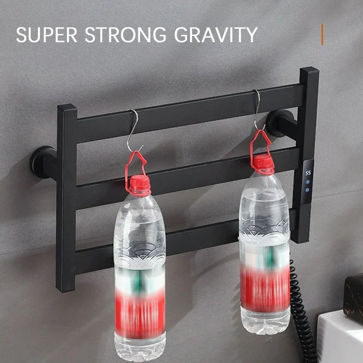 Heated Towel Rack Modern Electric 3 Bars Compact Warmer For Small Bathroom Space Saving - Image 5