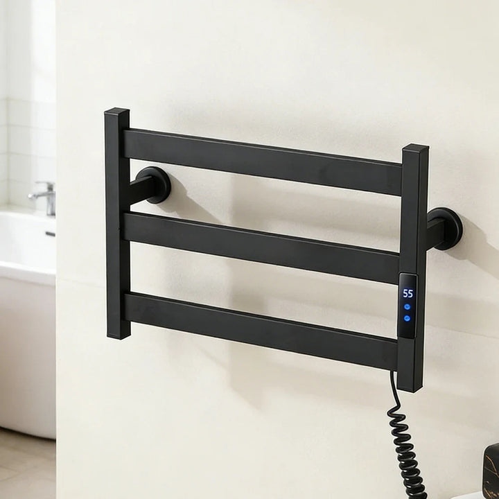 Heated Towel Rack Modern Electric 3 Bars Compact Warmer For Small Bathroom Space Saving - Image 8
