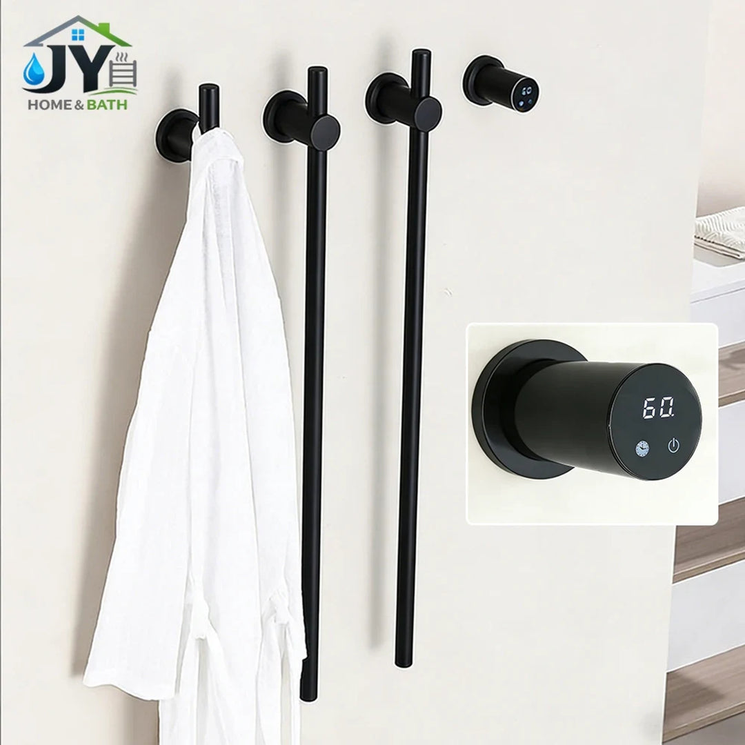 Heated Towel Rack Modern Electric Wall Mounted Bathroom Warmer Rail Heater 3Bars Stainless Steel 220V/110V - Image 1