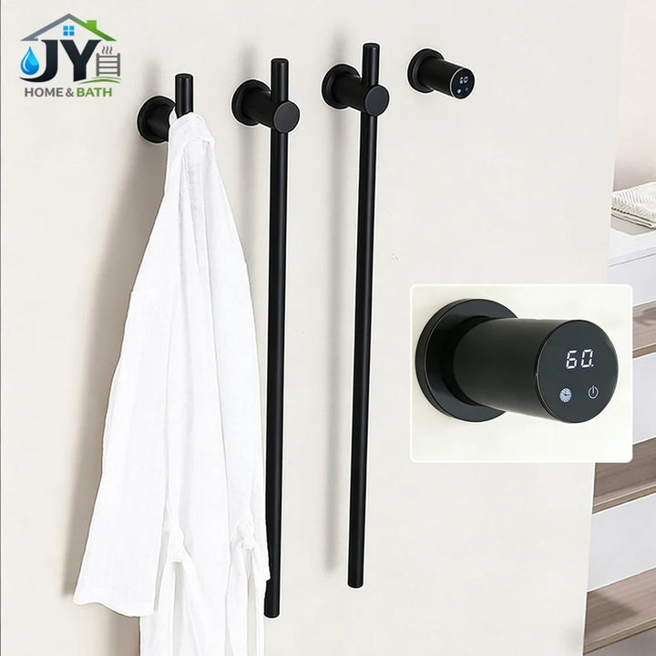 Heated Towel Rack Modern Electric Wall Mounted Bathroom Warmer Rail Heater 3Bars Stainless Steel 220V/110V - Image 1