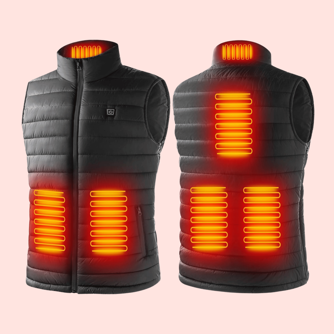 Heated Vest Men Electric Rechargeable Battery Integrated Heating Zones Waterproof Windproof - Image 2