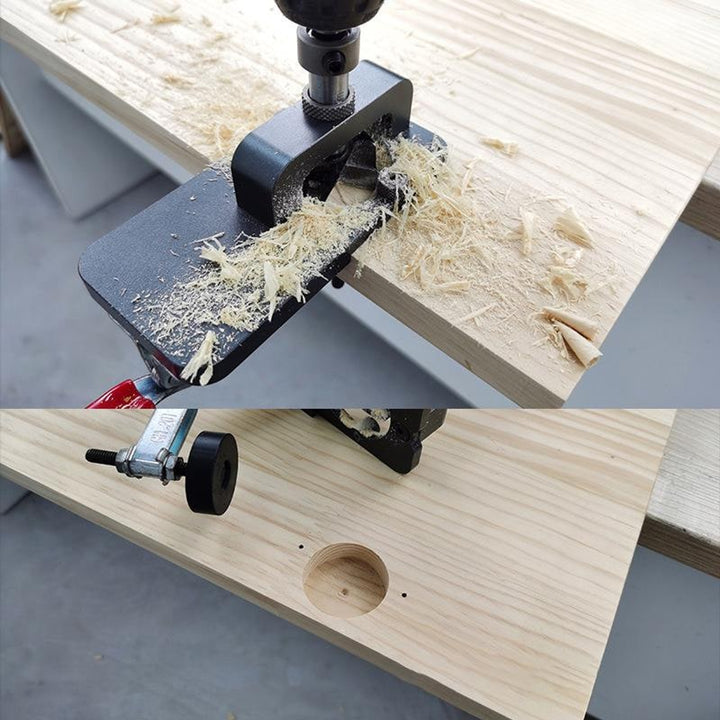 Hidden Hinge Jig With Adjustable Depth And Clamp For Cabinet Door Installation - Image 9