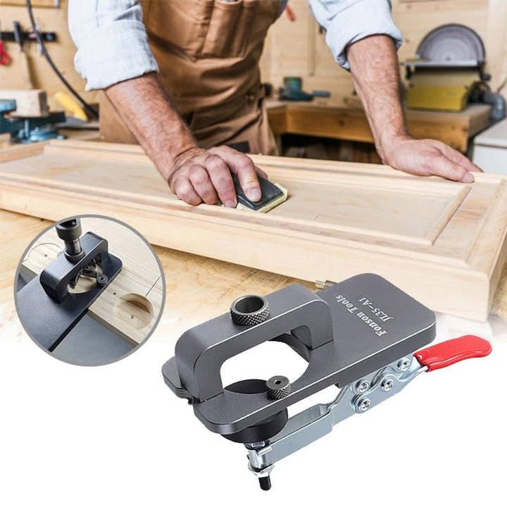 Hidden Hinge Jig With Adjustable Depth And Clamp For Cabinet Door Installation - Image 3