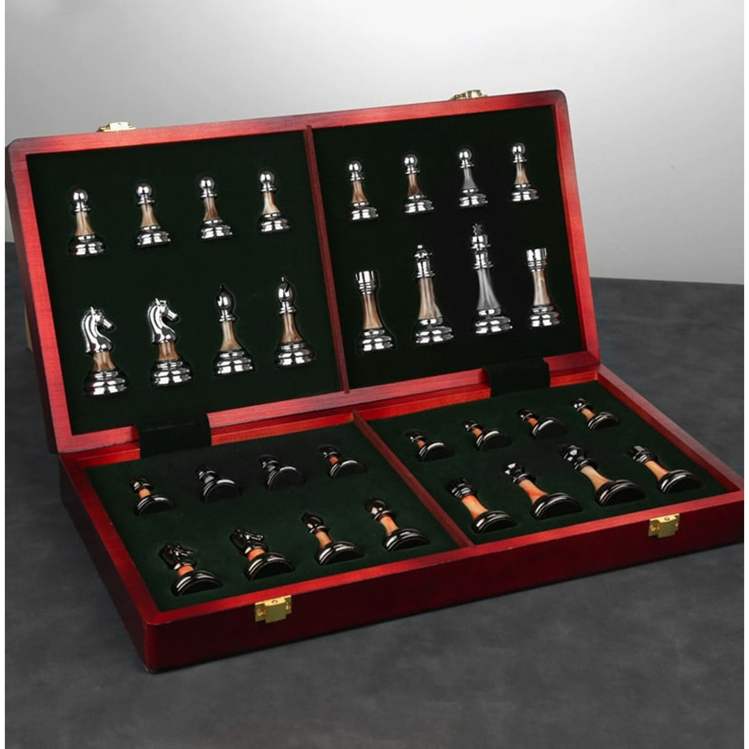 High End Chess Set With Zinc Alloy Acrylic Outer Electroplating - Image 6