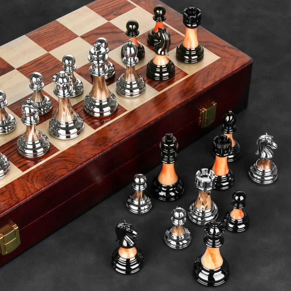 High End Chess Set With Zinc Alloy Acrylic Outer Electroplating - Image 2