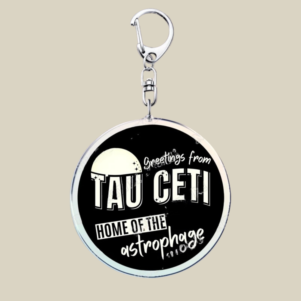 Space Mission Keychain - Metal Crest Keyring for Keys & Bags