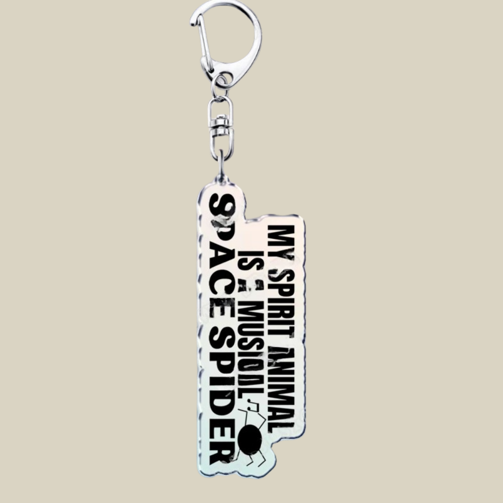 Space Mission Keychain - Metal Crest Keyring for Keys & Bags