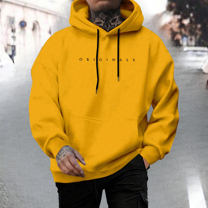 Herren Hoodie Übergroß Baumwoll Pullover Lässig