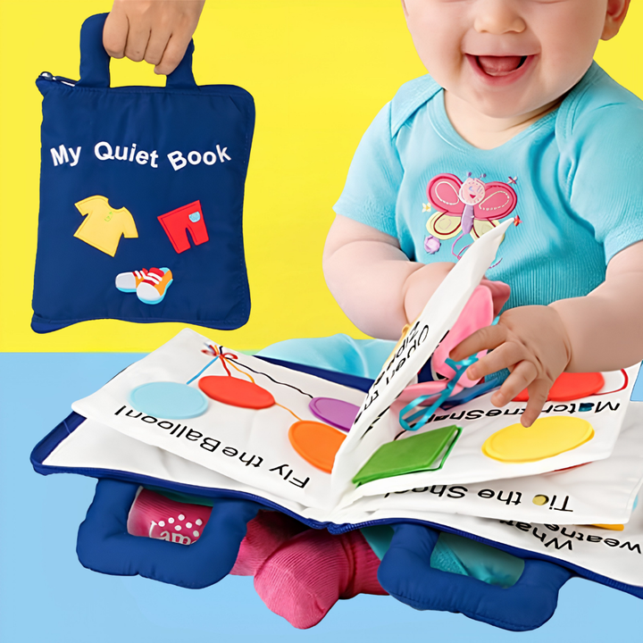 Giocattolo educativo Montessori Libro attività in tessuto per bambini piccoli