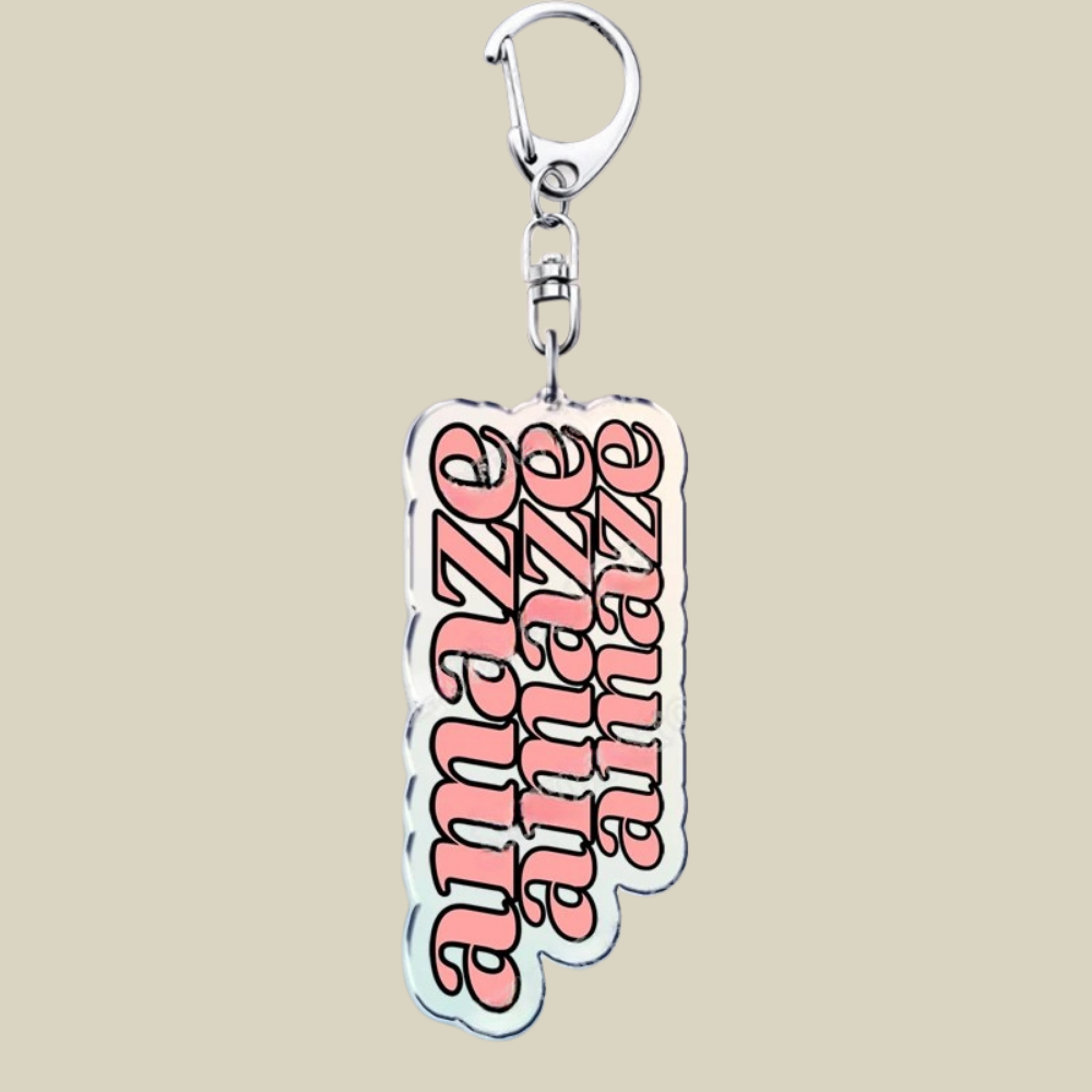 Space Mission Keychain - Metal Crest Keyring for Keys & Bags