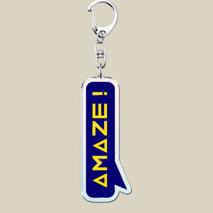 Space Mission Keychain - Metal Crest Keyring for Keys & Bags