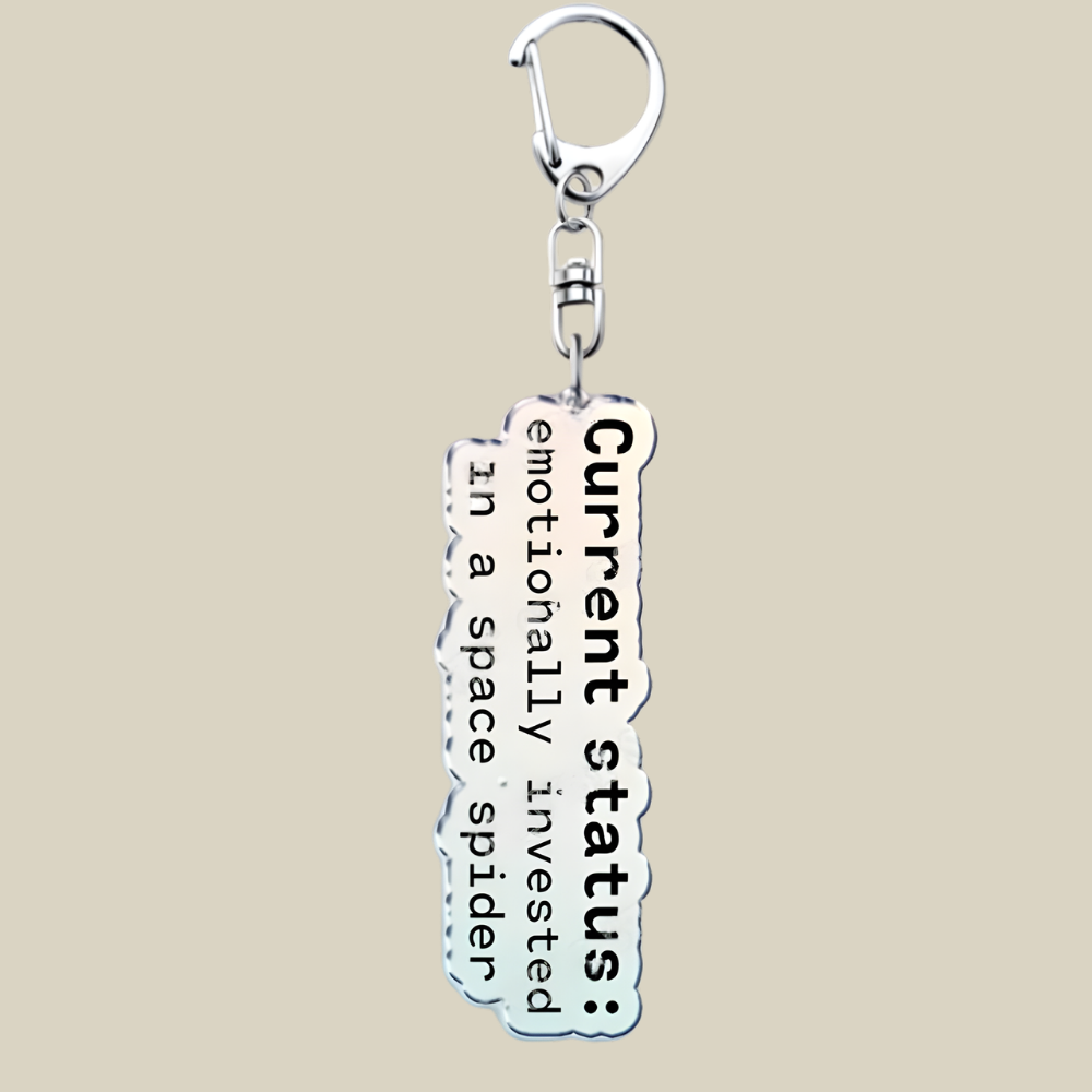 Space Mission Keychain - Metal Crest Keyring for Keys & Bags