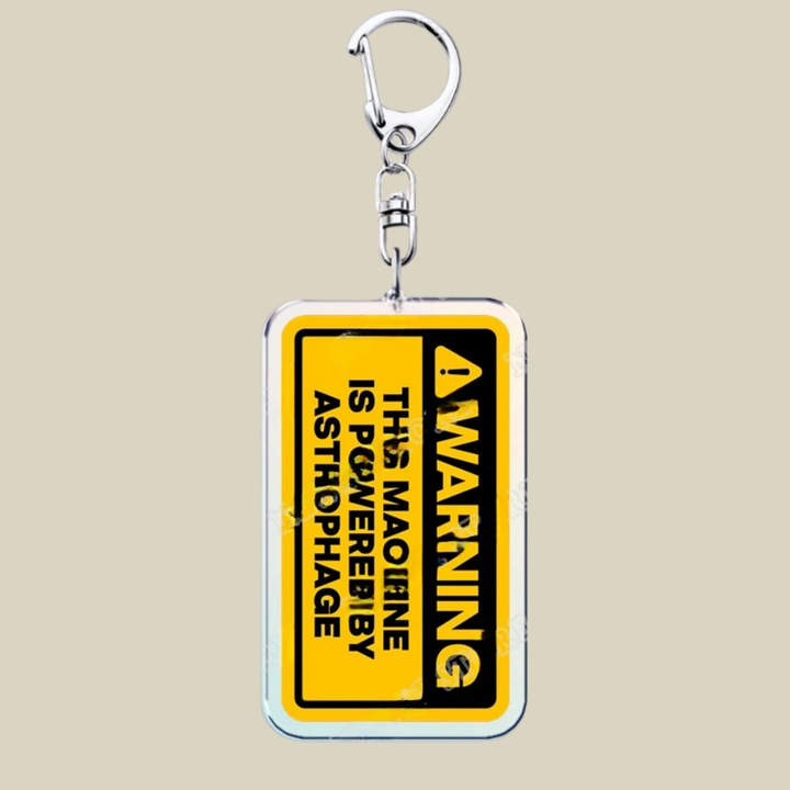 Space Mission Keychain - Metal Crest Keyring for Keys & Bags