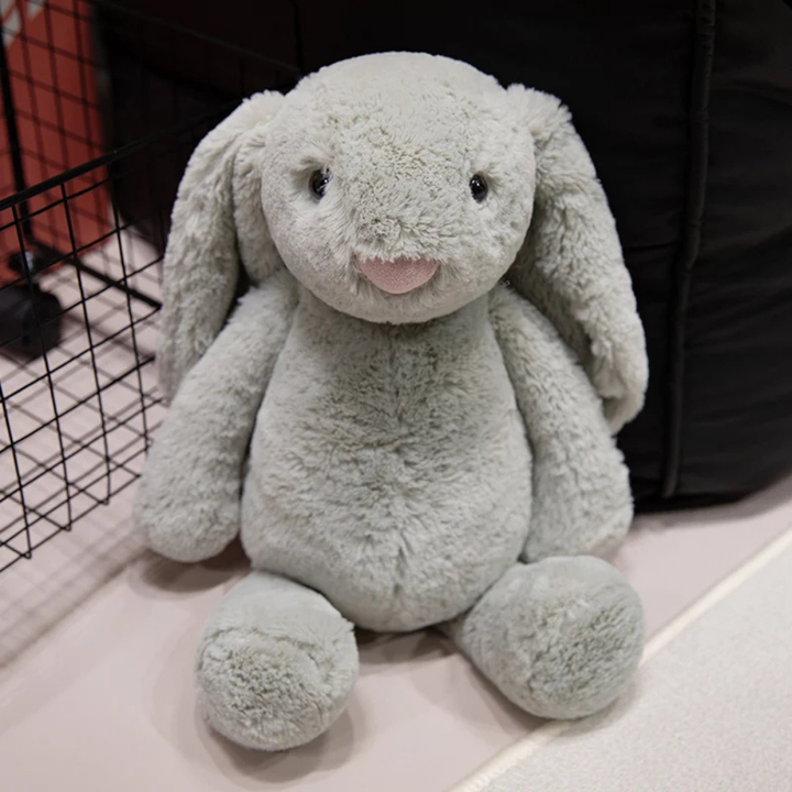 Peluche Coniglio Orecchie Lunghe Morbido Compagno per il Sonno
