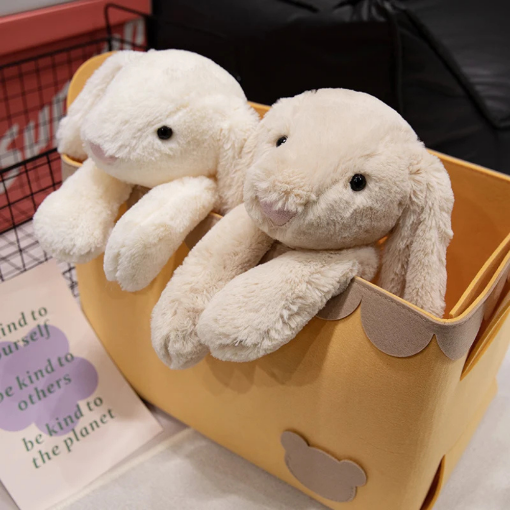 Peluche Coniglio Orecchie Lunghe Morbido Compagno per il Sonno