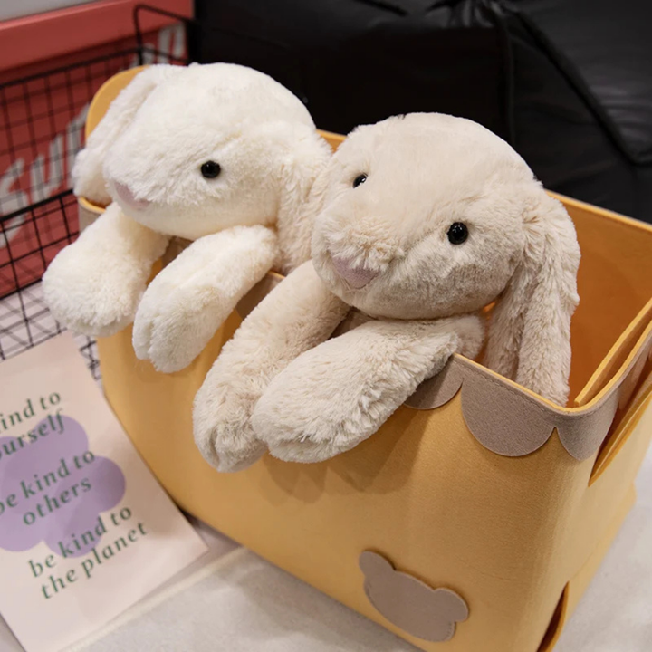 Peluche Coniglio Orecchie Lunghe Morbido Compagno per il Sonno