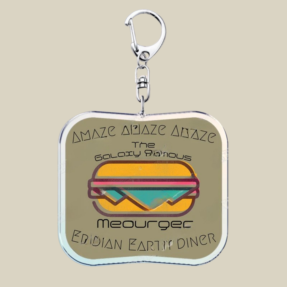 Space Mission Keychain - Metal Crest Keyring for Keys & Bags