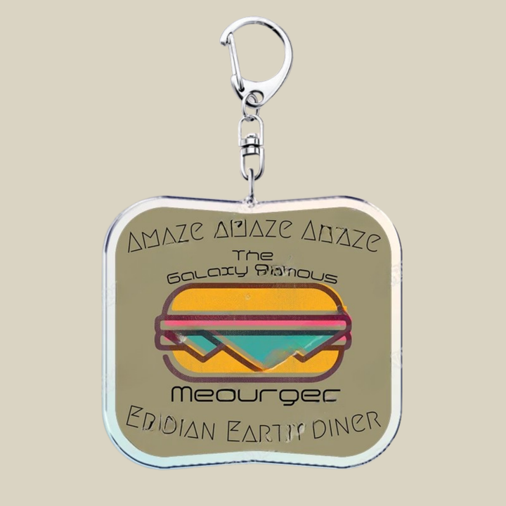 Space Mission Keychain - Metal Crest Keyring for Keys & Bags