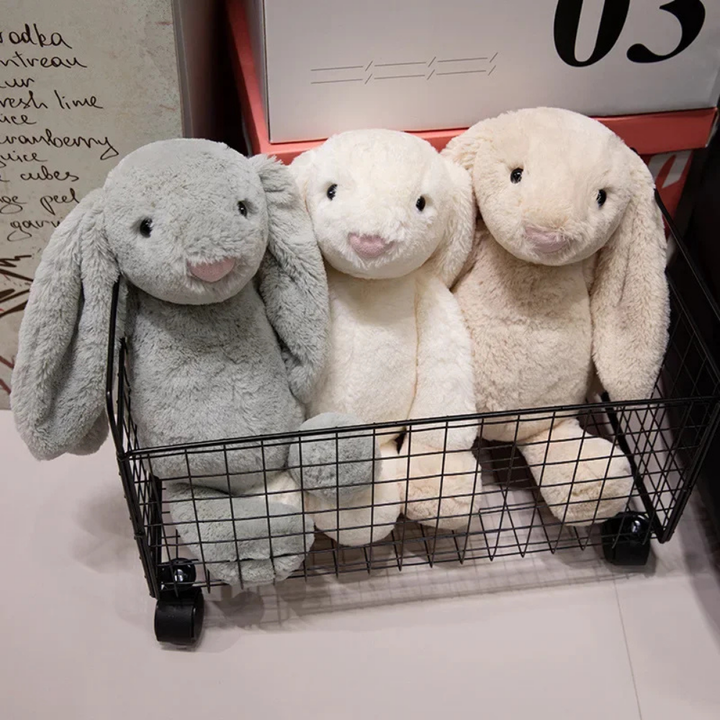 Peluche Coniglio Orecchie Lunghe Morbido Compagno per il Sonno