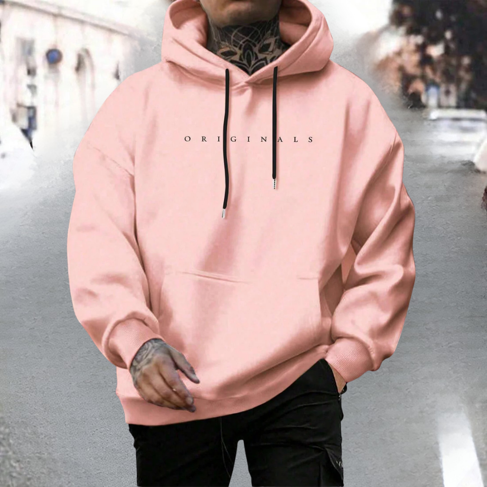 Herren Hoodie Übergroß Baumwoll Pullover Lässig