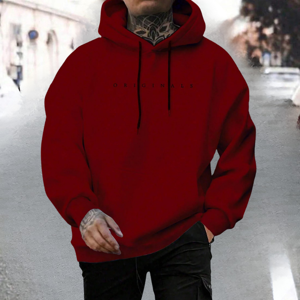 Herren Hoodie Übergroß Baumwoll Pullover Lässig