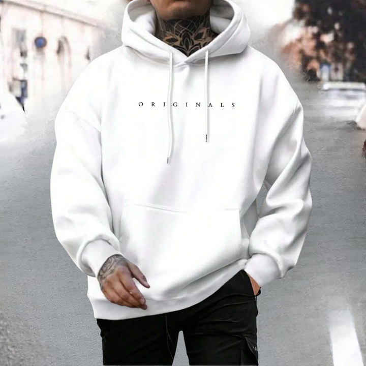 Herren Hoodie Übergroß Baumwoll Pullover Lässig