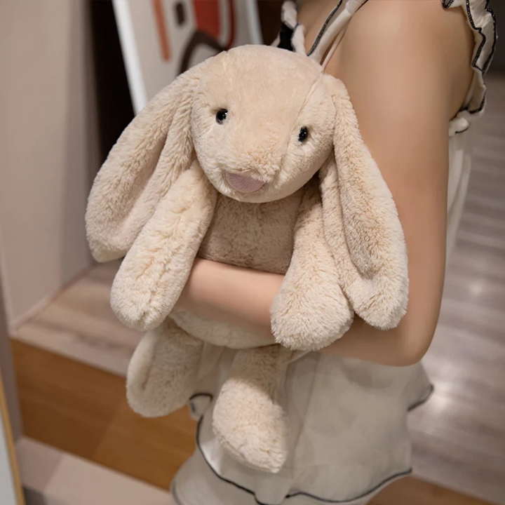 Peluche Coniglio Orecchie Lunghe Morbido Compagno per il Sonno