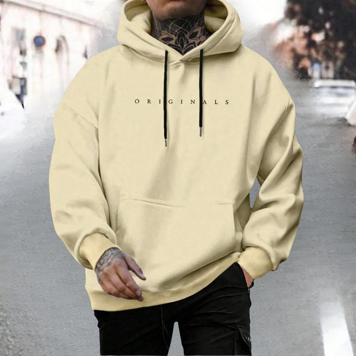 Herren Hoodie Übergroß Baumwoll Pullover Lässig