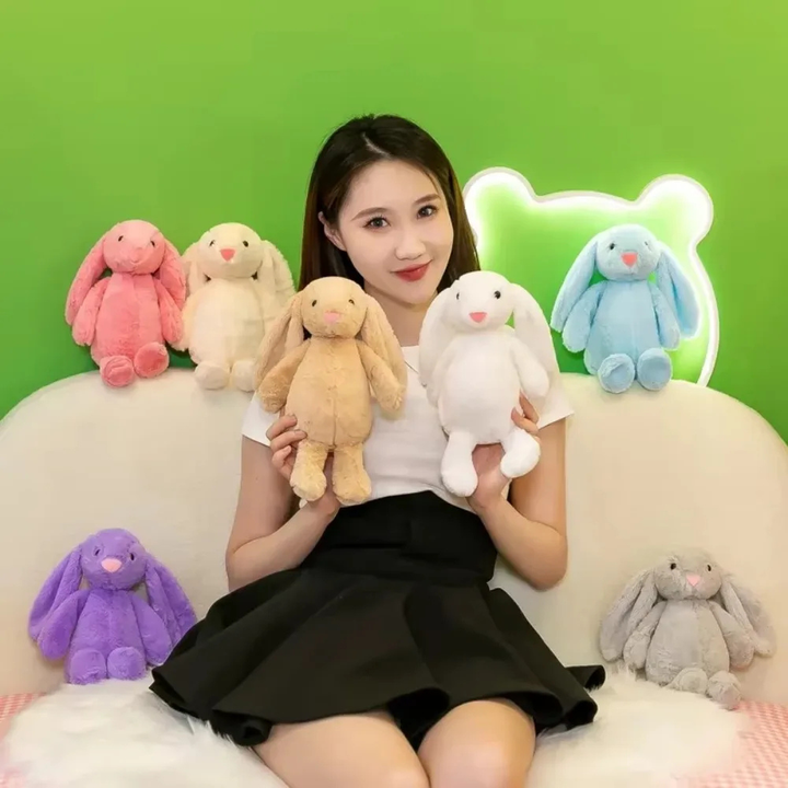 Plush Bunnycat Soft Long Ear Rabbit Doll – Cute Stuffed Animal for Kids & Sleeping