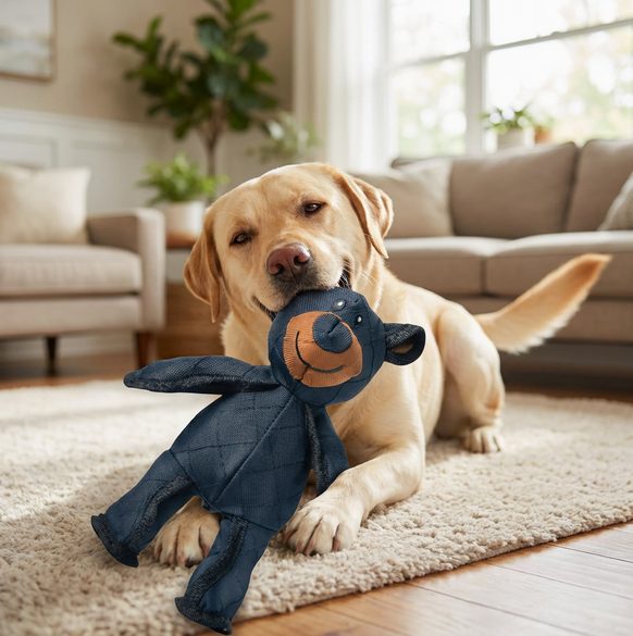 Indestructible Interactive Bear Dog Toy For Heavy Chewers With Squeaker - Image 9