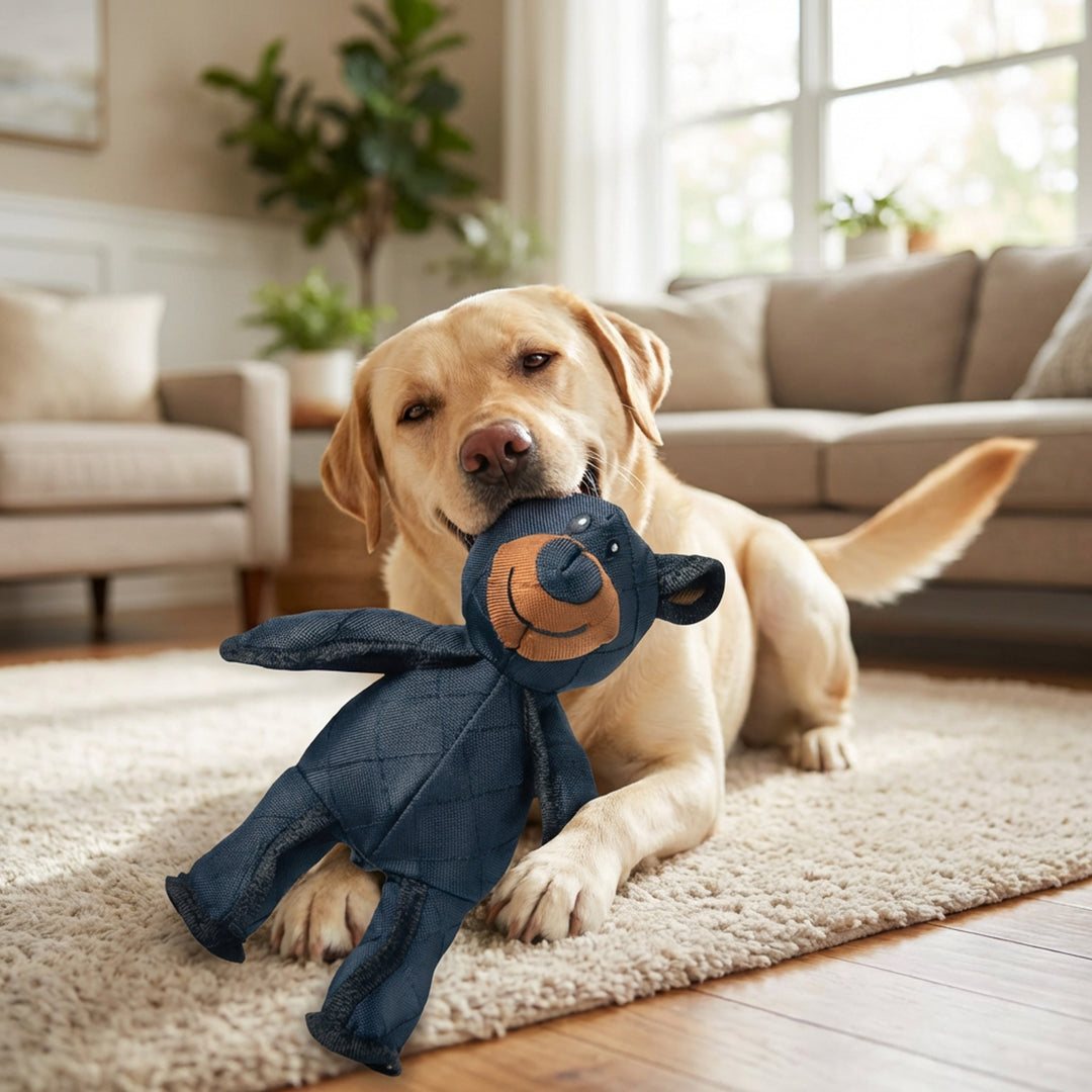 Indestructible Interactive Bear Dog Toy For Heavy Chewers With Squeaker - Image 3