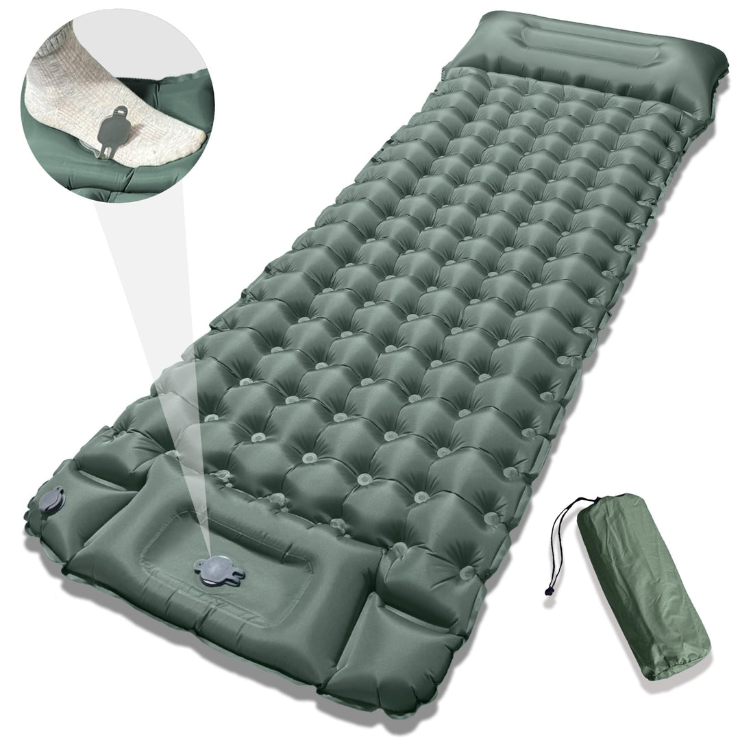 Inflatable Camping Mattress Cozy Rest Thick Sleeping Pad With Pump - Image 10