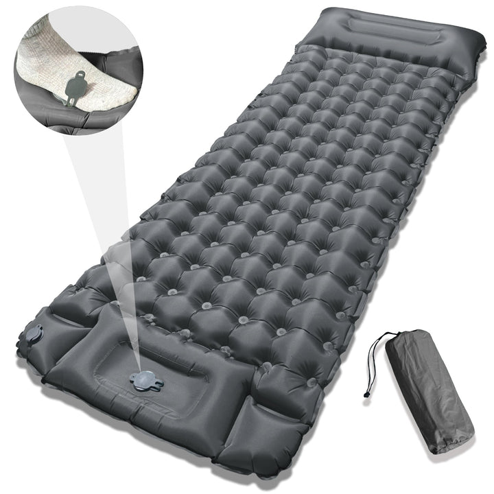 Inflatable Camping Mattress Cozy Rest Thick Sleeping Pad With Pump - Image 11