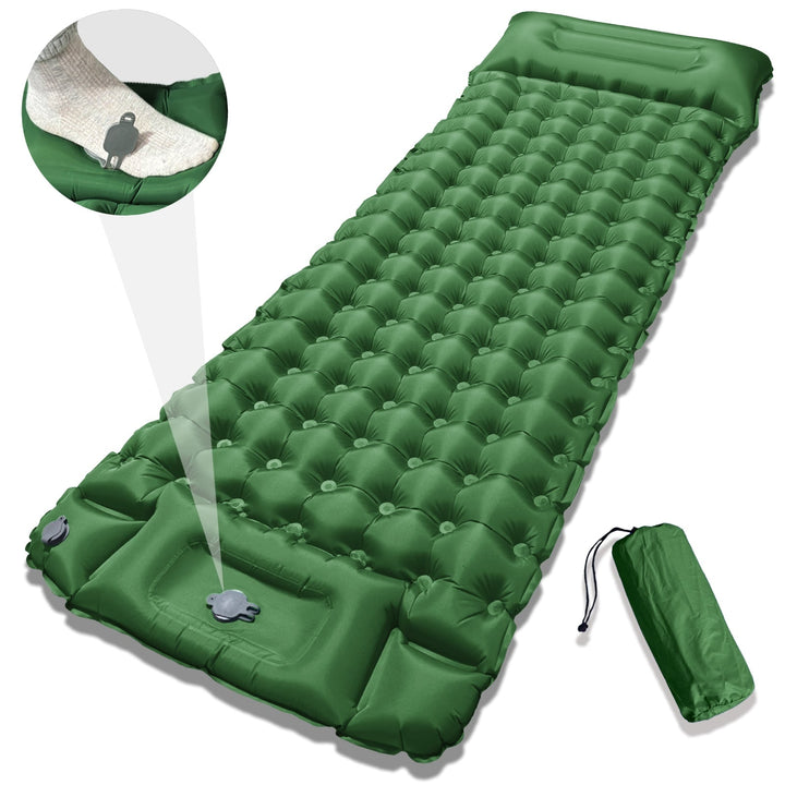 Inflatable Camping Mattress Cozy Rest Thick Sleeping Pad With Pump - Image 12