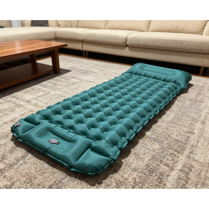 Inflatable Camping Mattress Cozy Rest Thick Sleeping Pad With Pump - Image 2
