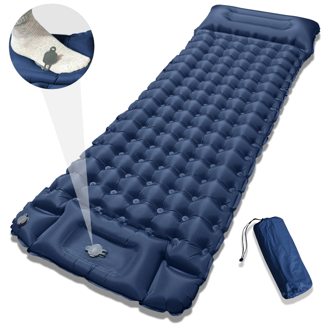 Inflatable Camping Mattress Cozy Rest Thick Sleeping Pad With Pump - Image 9