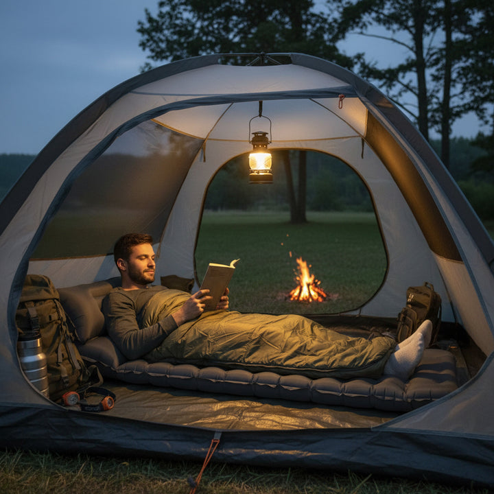 Inflatable Camping Mattress Cozy Rest Thick Sleeping Pad With Pump - Image 3