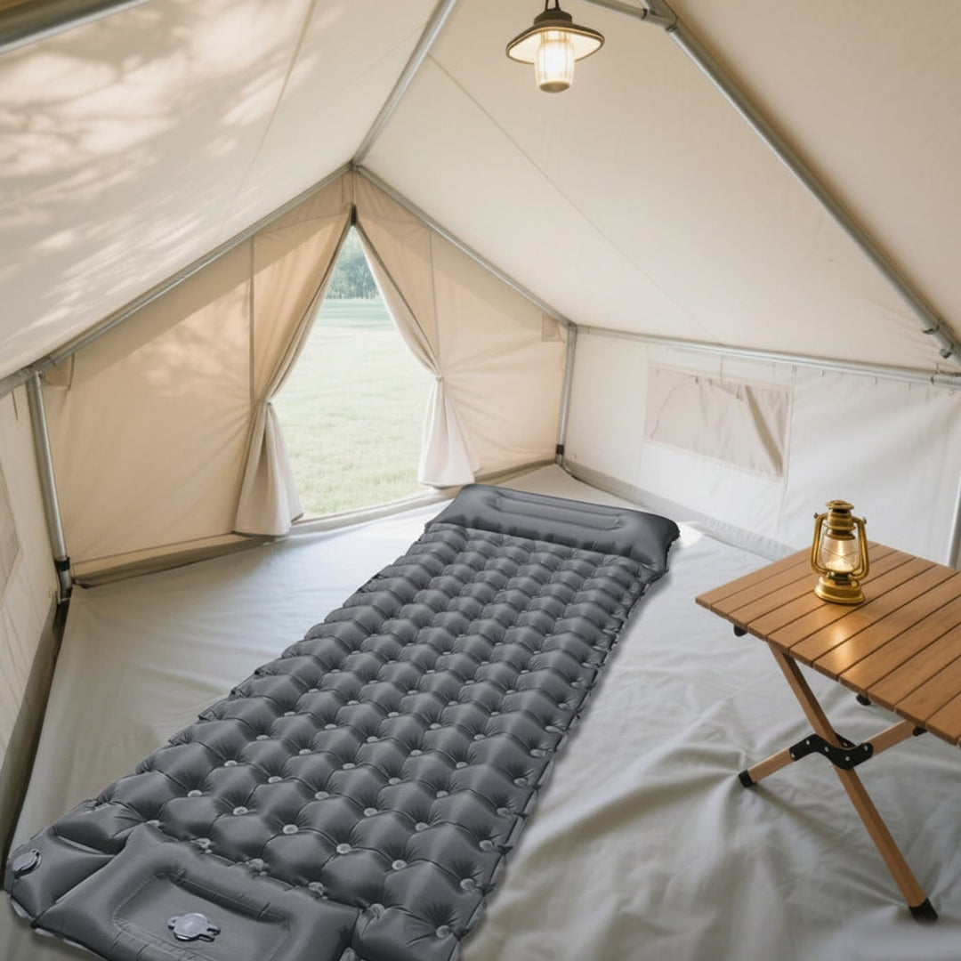 Inflatable Camping Mattress Cozy Rest Thick Sleeping Pad With Pump - Image 7