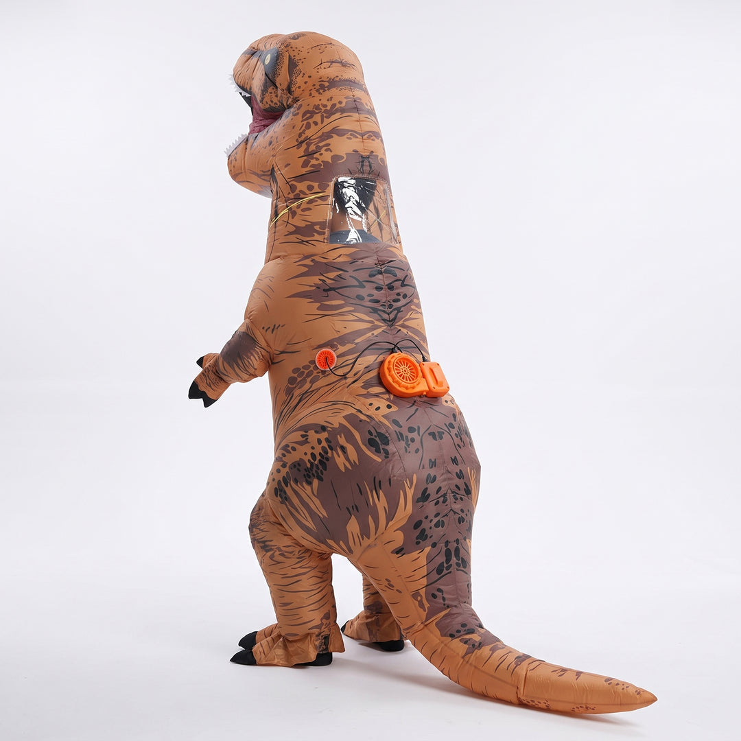 Halloween Inflatable Costume Dinosaur Blow Up T-Rex Outfit With Instant Inflation - angle