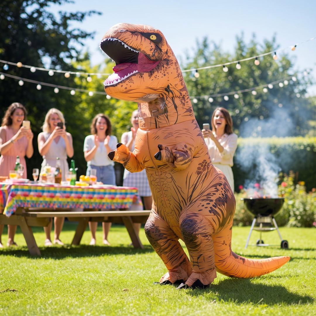 Halloween Inflatable Costume Dinosaur Blow Up T-Rex Outfit With Instant Inflation - hero