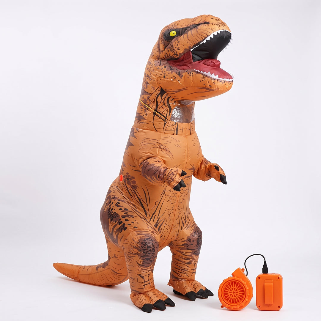 Halloween Inflatable Costume Dinosaur Blow Up T-Rex Outfit With Instant Inflation - studio