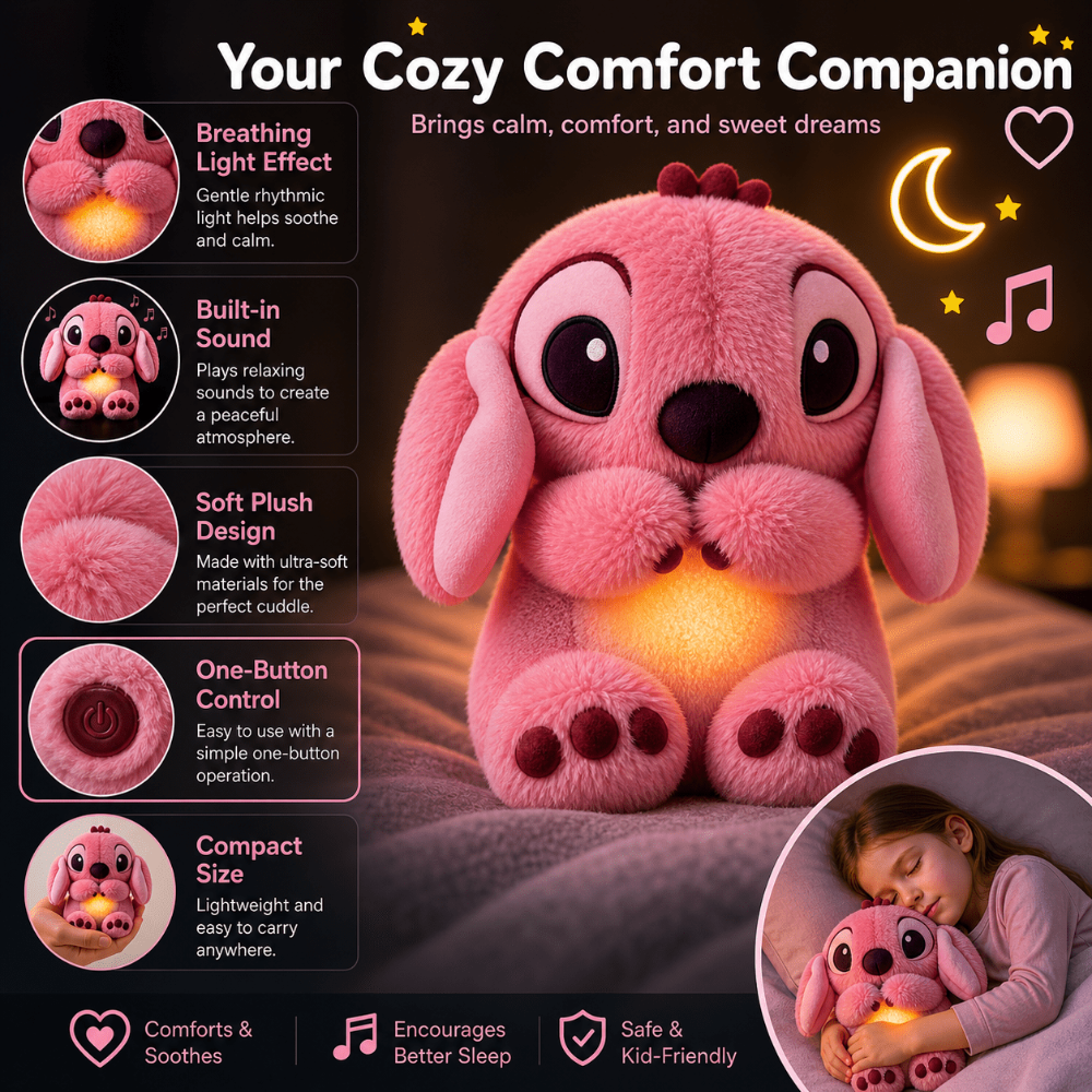 Interactive Plush Toy Breathing Soothing Soothing Night Light - Image 11