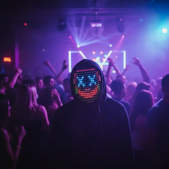 Kids' Halloween Mask LED With Red Light Gesture Control Interactive Display For Party Costume And At Home Use - Image 1