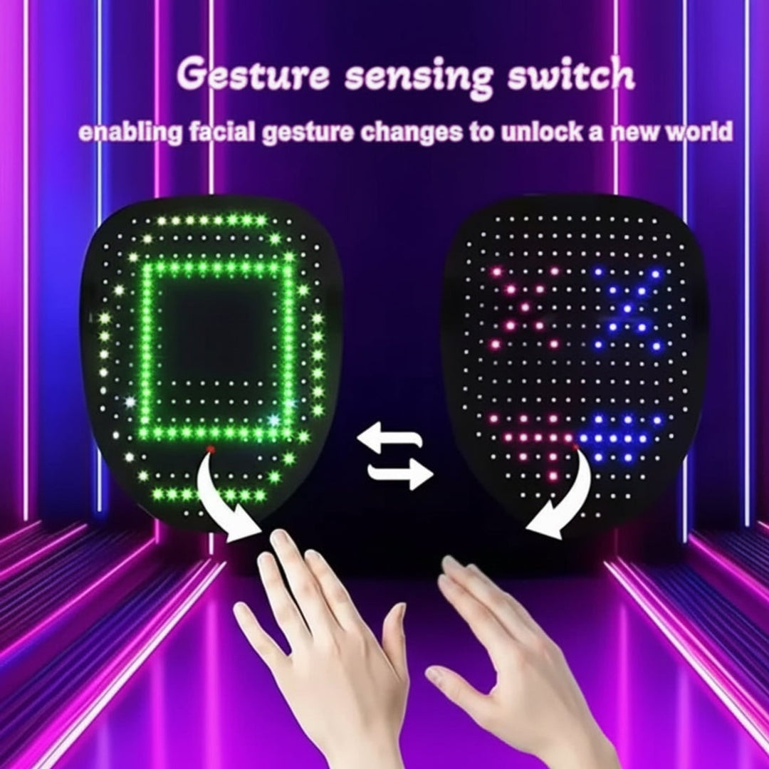Kids' Halloween Mask LED With Red Light Gesture Control Interactive Display For Party Costume And At Home Use - Image 5
