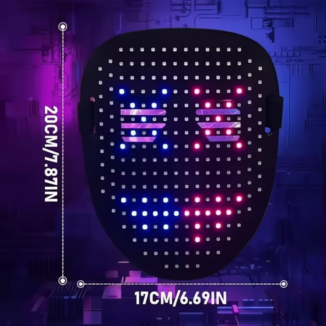 Kids' Halloween Mask LED With Red Light Gesture Control Interactive Display For Party Costume And At Home Use - Image 4